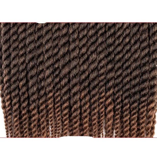 Big Senegalese Twist Crochet Braids Hair Extensions - 12", 18" & 22" Pre-Looped Ombre Synthetic Braiding Hair - Low Temperature Fiber 12 Strands/Pack Jumbo Twist Crochet Hair for Women Luxegan
