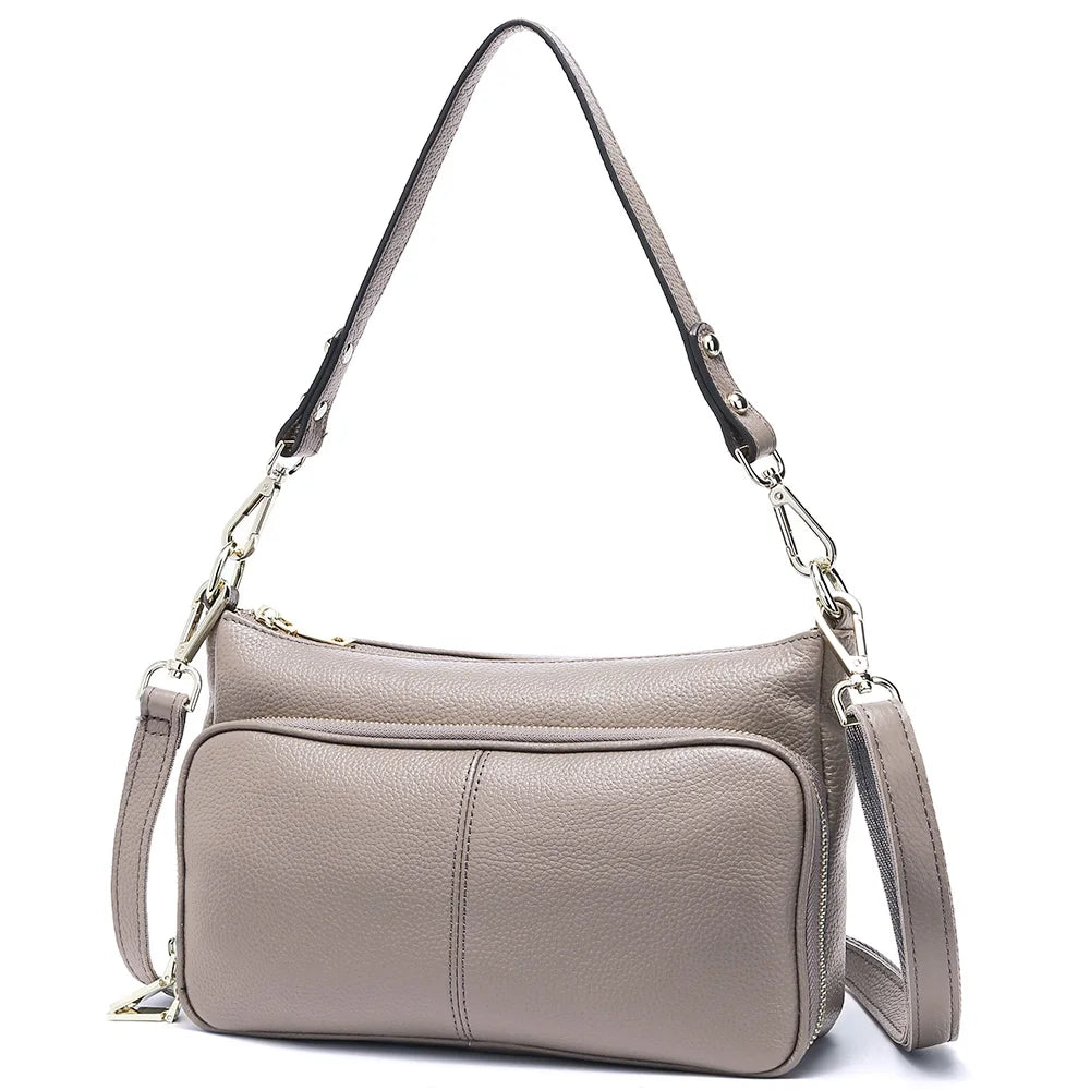 Women's Handbag 100% Genuine Leather Ladies Shoulder Crossbody Messenger Bag | Fashion Hobos Black High Quality Luxegan