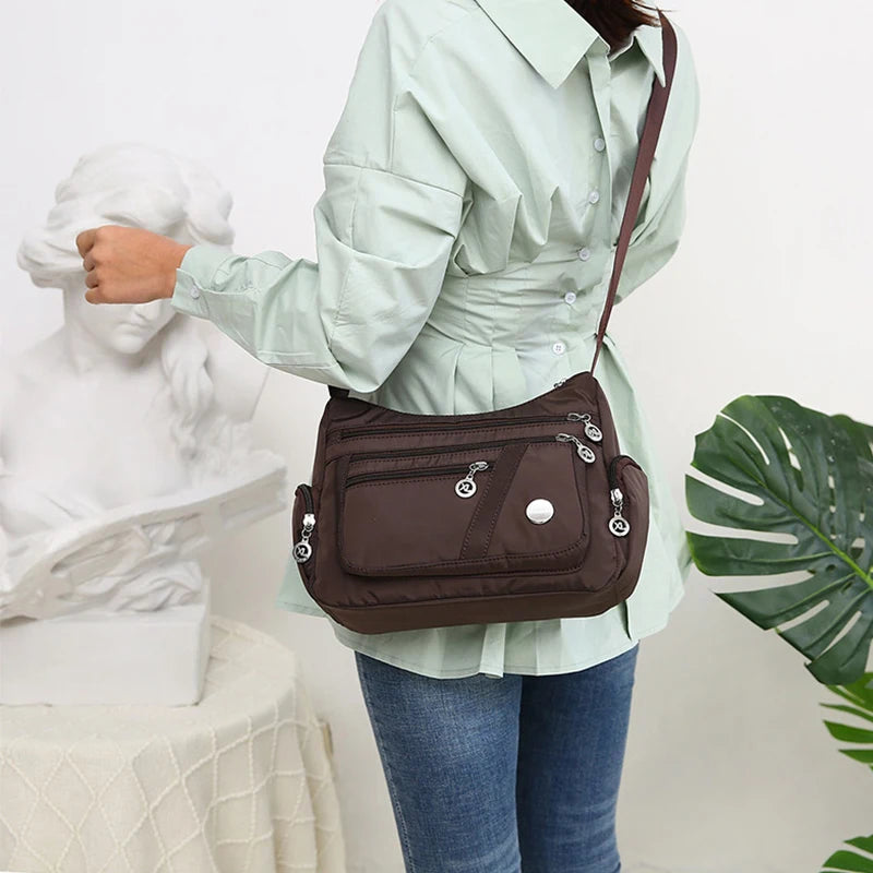 Waterproof Nylon Oxford Crossbody Bag | Large Capacity Handbag Luxegan