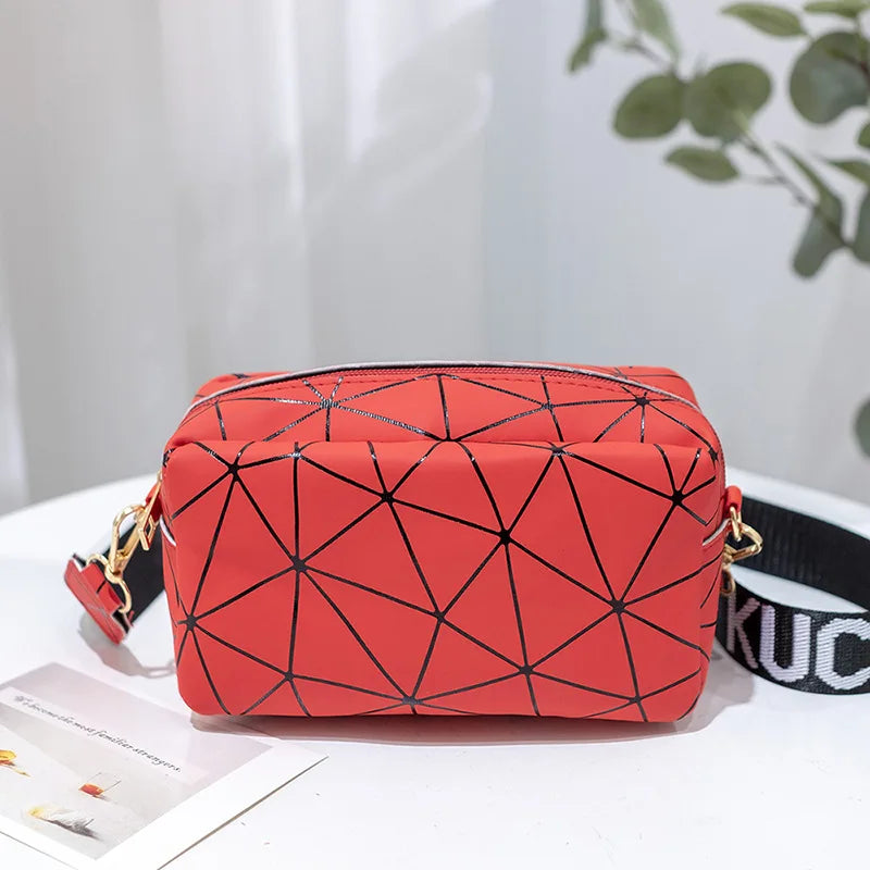 Women's Laser Crossbody Bag | Sling Shoulder Bag & Jelly Holographic Square Messenger Satchel Bag (Daily Small Handbag Purse) Luxegan