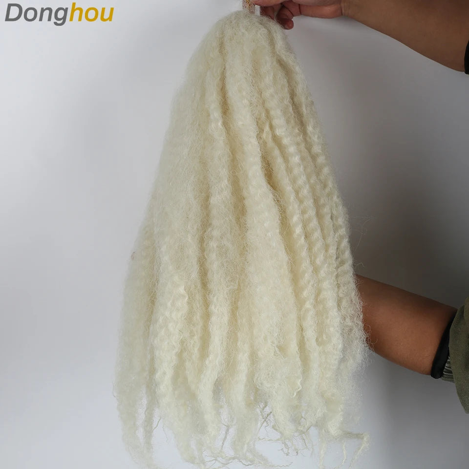 18" Marley Hair for Braids | Afro Kinky Ombre Braiding Hair | Kanekalon Extensions | 30 Strands/Pack Luxegan