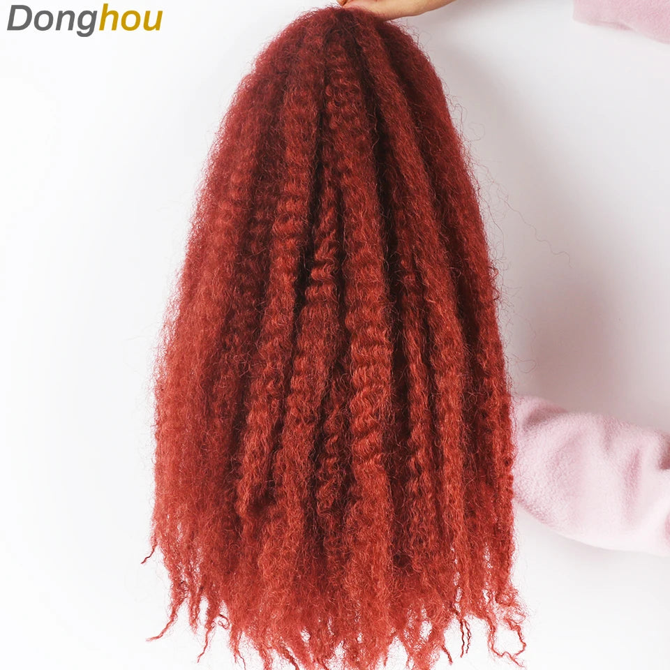 18" Marley Hair for Braids | Afro Kinky Ombre Braiding Hair | Kanekalon Extensions | 30 Strands/Pack Luxegan