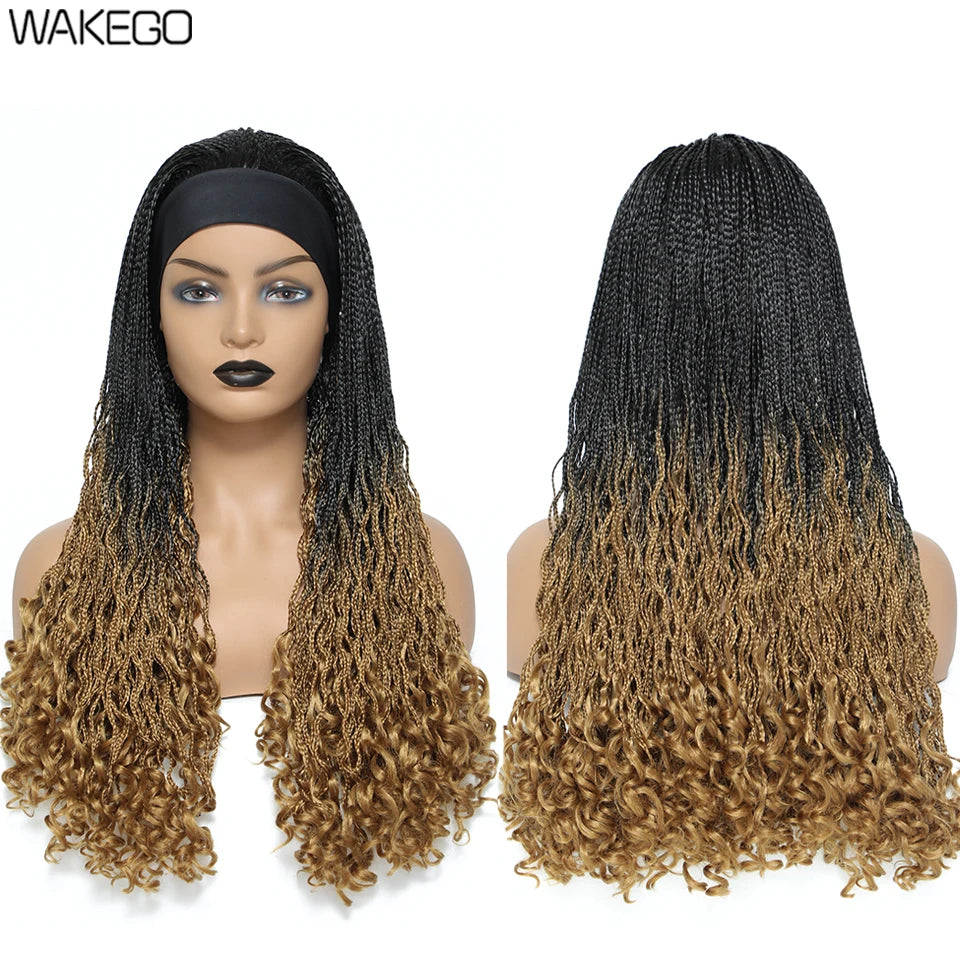 24 Inch Box Braid Headband Wig | Crochet | 4 Colours