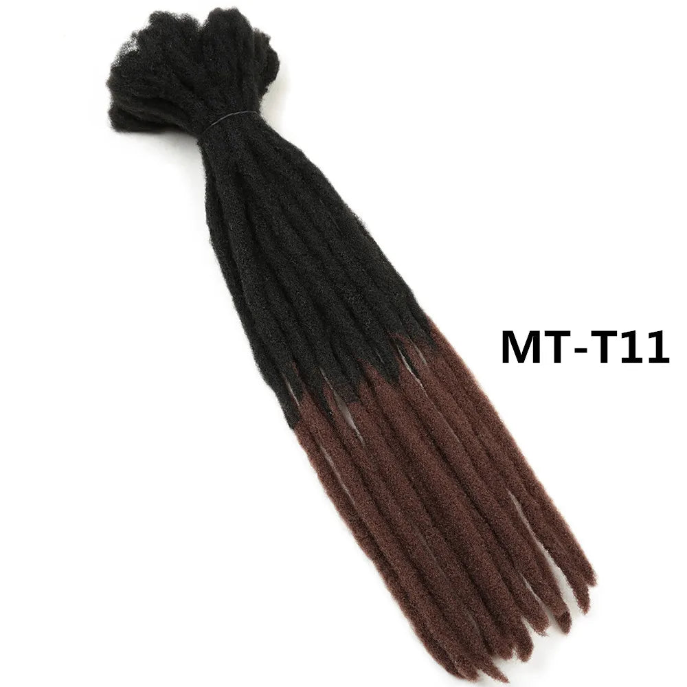 22" Dreadlocks Crochet Hair Braids | Ombre Synthetic Extensions | Reggae & Hip Hop Style Luxegan