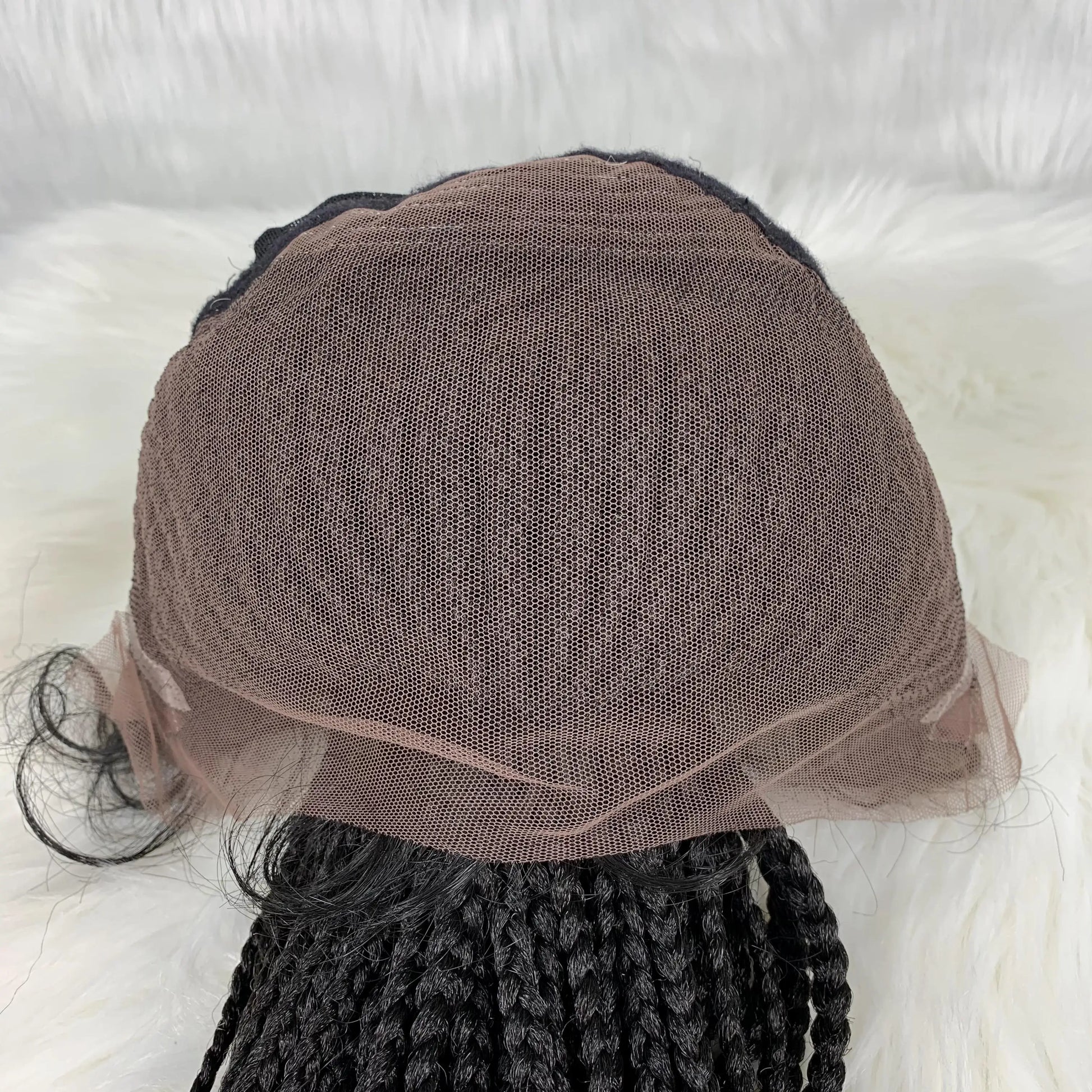 30" Braided Lace Front Wig for Black Women | African Braids with Baby Hair | Synthetic Glueless Mat Wig