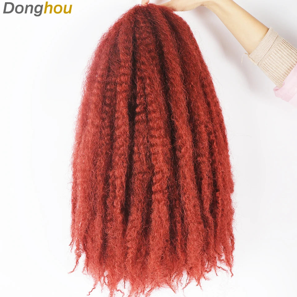 18" Marley Hair for Braids | Afro Kinky Ombre Braiding Hair | Kanekalon Extensions | 30 Strands/Pack Luxegan