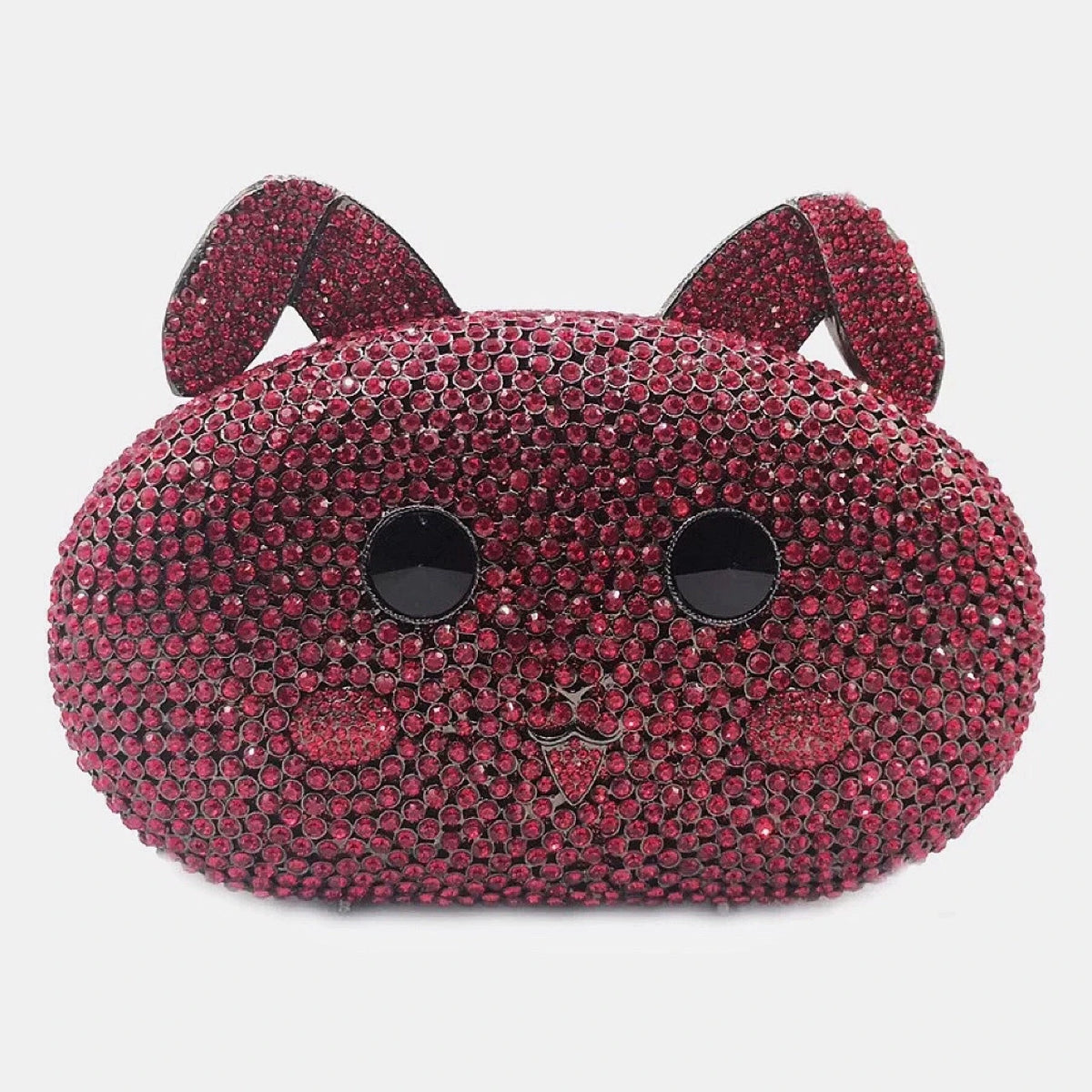 Luxury Diamond-Inlay Rabbit-Shape Crystal Clutch | Sophisticated Rhinestone Evening Purse | Elegant Magnetic Wedding & Party Handbag | "Dignified" Multi-Functional Statement Piece Luxegan