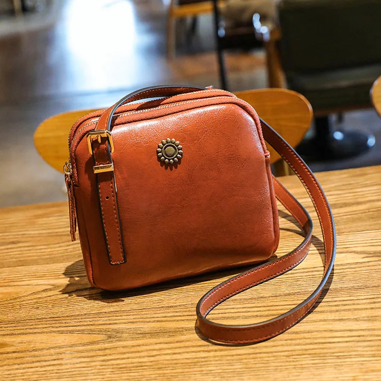 Vintage Style Shoulder Bag | Simple Square Crossbody & Messenger Bag Luxegan