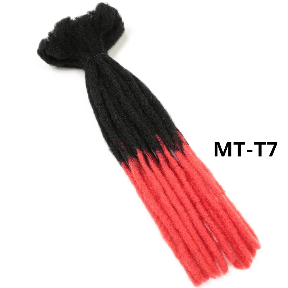 22" Dreadlocks Crochet Hair Braids | Ombre Synthetic Extensions | Reggae & Hip Hop Style Luxegan