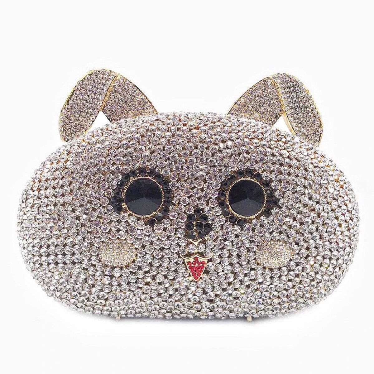 Luxury Diamond-Inlay Rabbit-Shape Crystal Clutch | Sophisticated Rhinestone Evening Purse | Elegant Magnetic Wedding & Party Handbag | "Dignified" Multi-Functional Statement Piece Luxegan