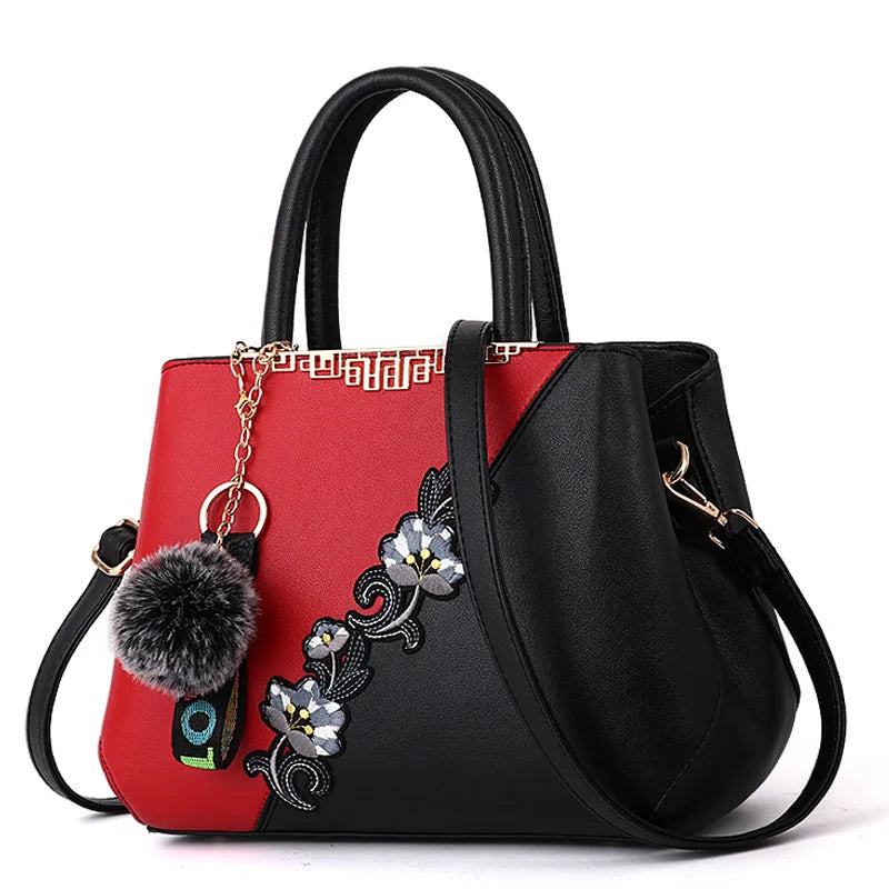 Embroidered Messenger Bags Women Leather Handbags | Bags for Women Sac a Main Ladies Hand Bag Female Hand bag new Luxegan