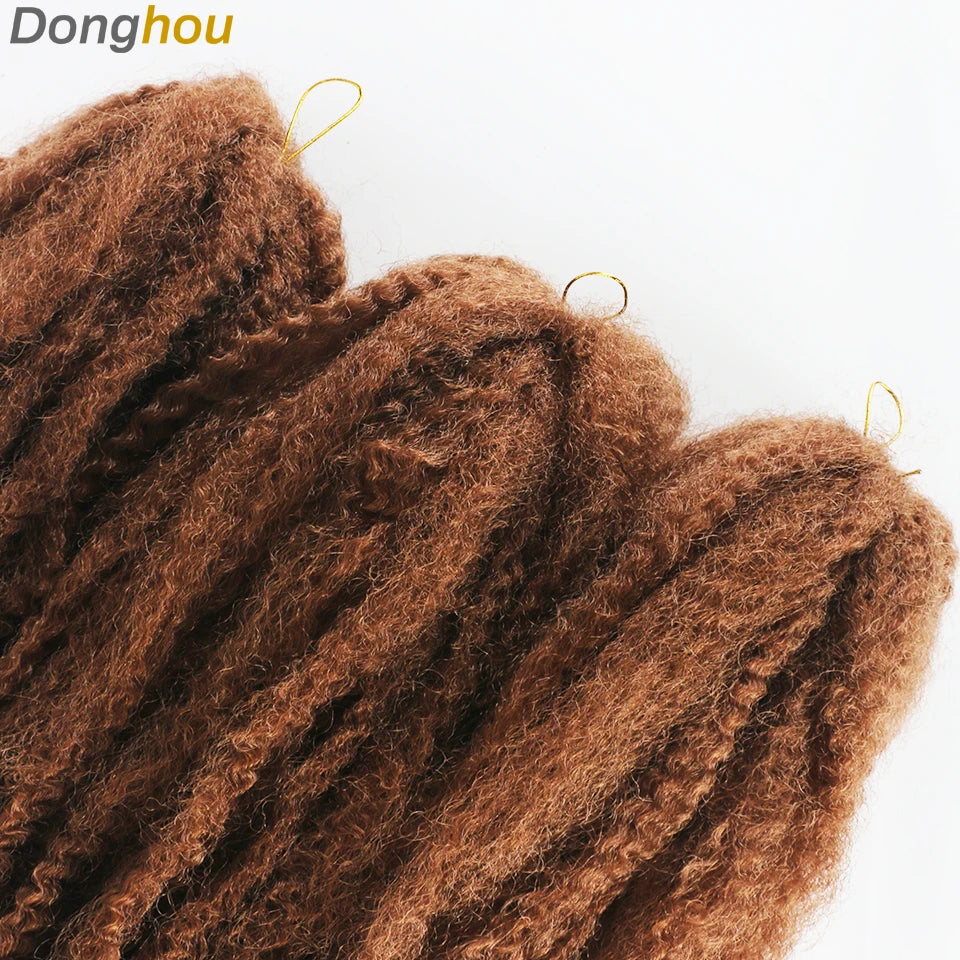 18" Marley Hair for Braids | Afro Kinky Ombre Braiding Hair | Kanekalon Extensions | 30 Strands/Pack Luxegan