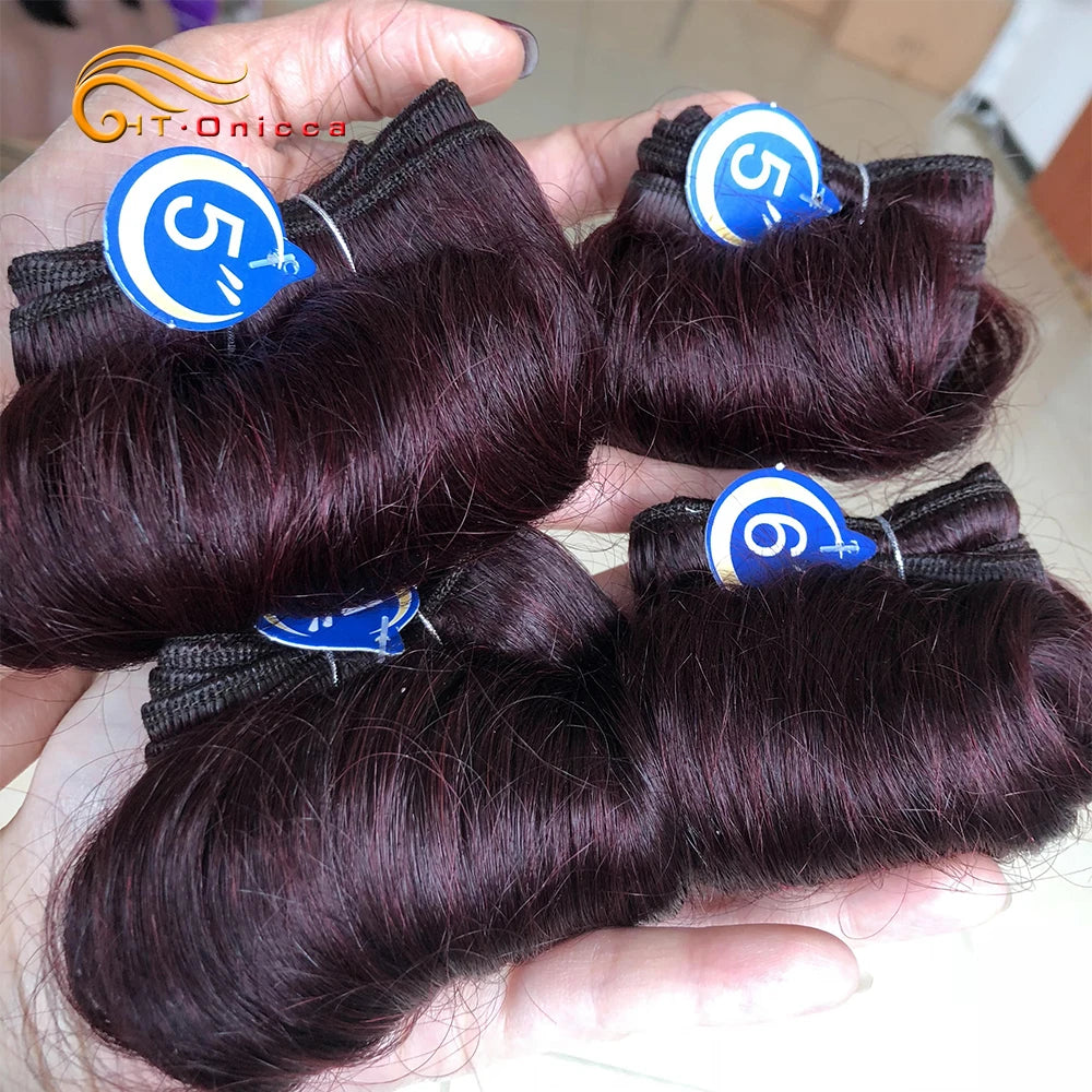 Loose Wave Human Hair Bundles 4 Pcs/Lot – 100% Remy Indian Hair Weave (5+5+6+7 Inch) 6 Colors - view 9