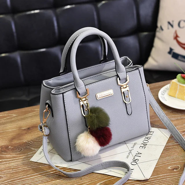 Women Beading Pendant Handbag Ladies Embossed Shoulder Bag | Ladies Messenger Bag hairball Bags High Quality Bag Luxegan