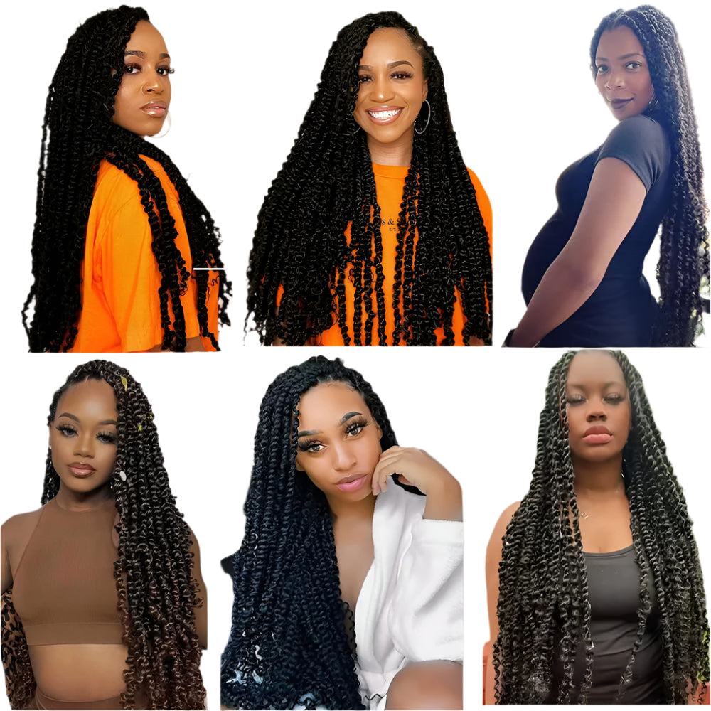 30" Passion Twist Crochet Hair - Ombre - Pre-Looped - 16 Strands/Pack - Synthetic