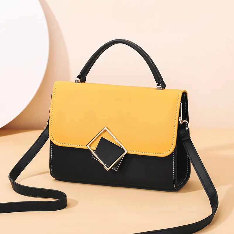 Luxury Lock-Design Small Satchel | Soft PU Leather Crossbody Bag Luxegan