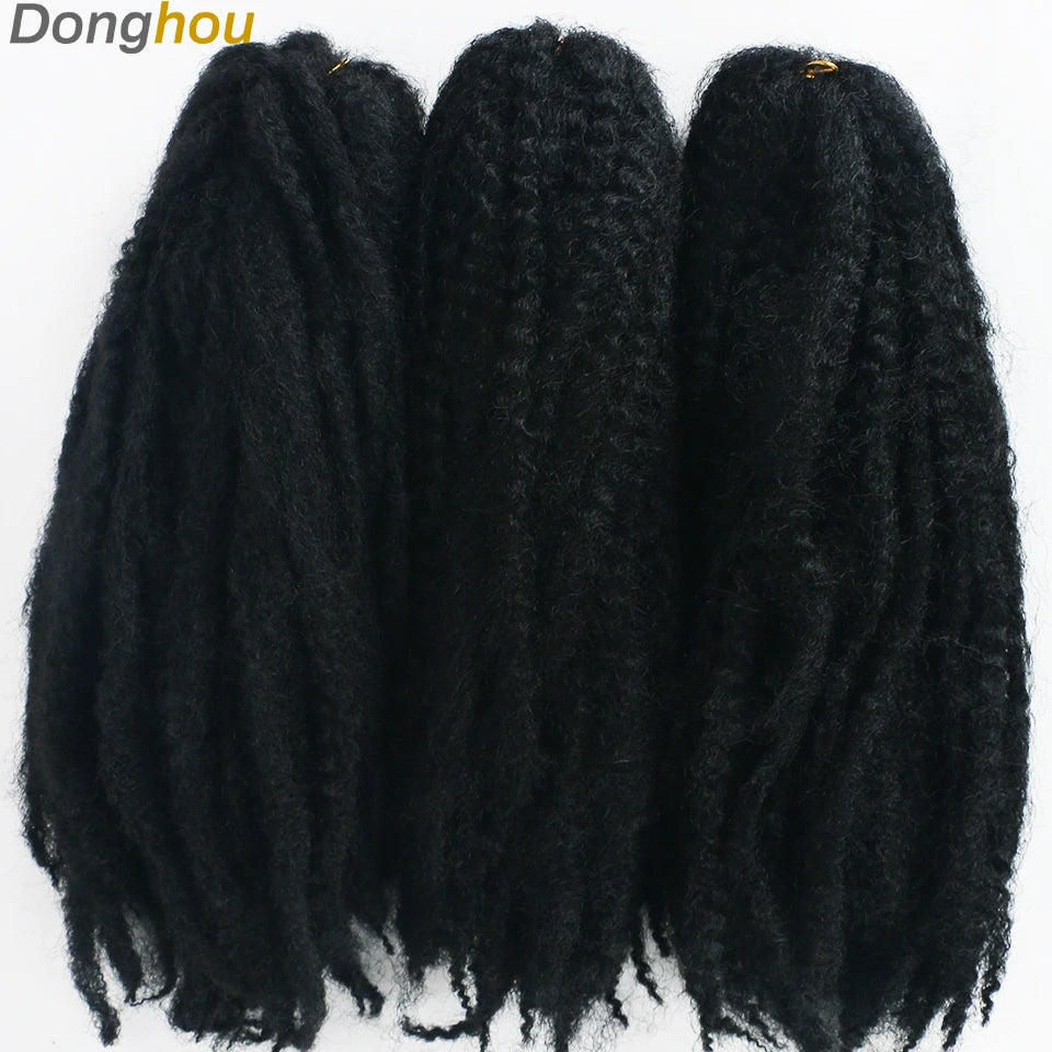 18" Marley Hair for Braids | Afro Kinky Ombre Braiding Hair | Kanekalon Extensions | 30 Strands/Pack Luxegan