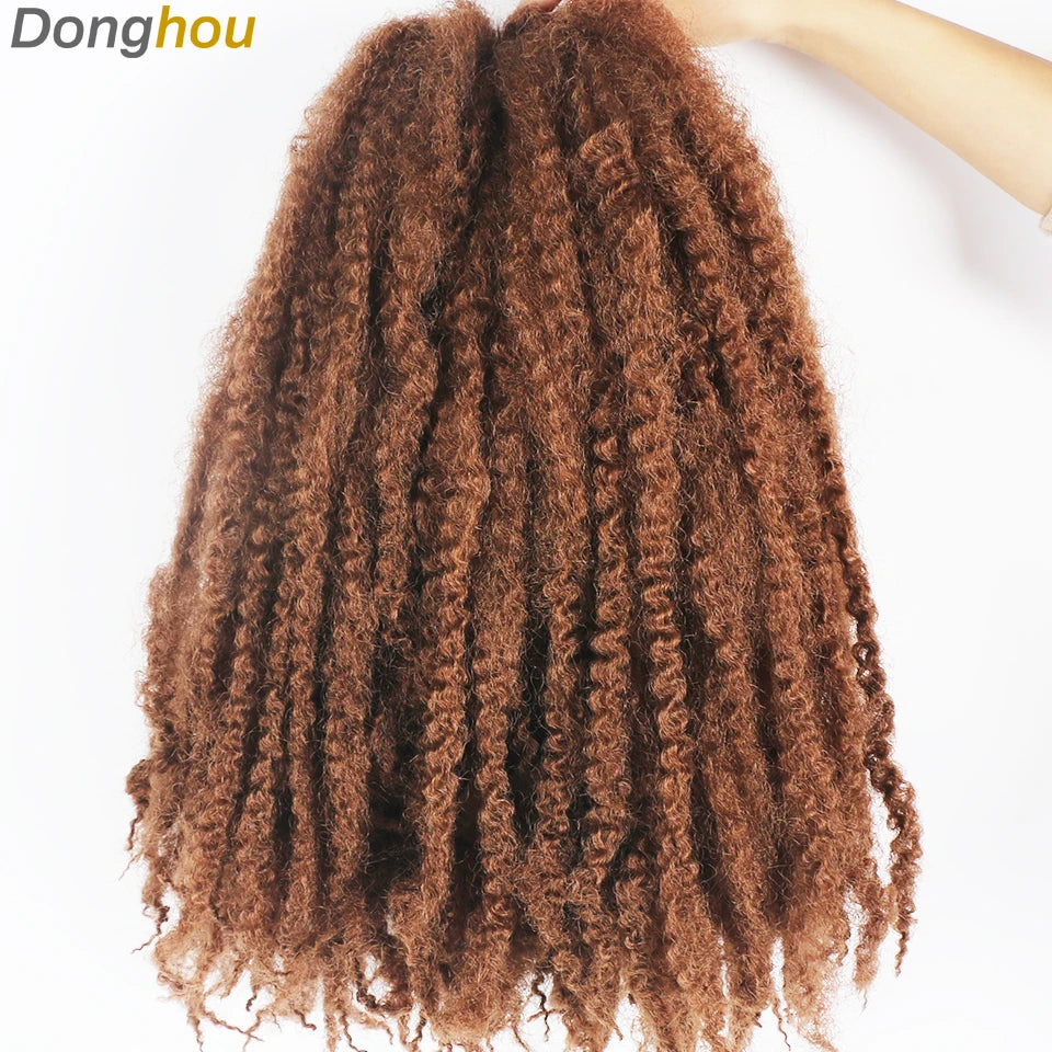 18" Marley Hair for Braids | Afro Kinky Ombre Braiding Hair | Kanekalon Extensions | 30 Strands/Pack Luxegan