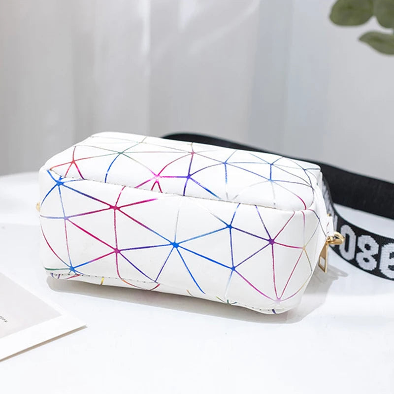 Women's Laser Crossbody Bag | Sling Shoulder Bag & Jelly Holographic Square Messenger Satchel Bag (Daily Small Handbag Purse) Luxegan