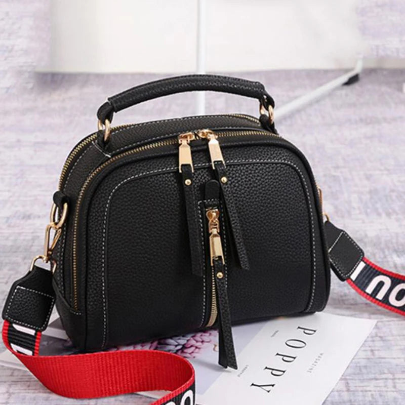 Fashion Stitching Shoulder Bag for Women | PU Leather Luxury Crossbody Bag with New Chains (Square Bag, Lady Purse) Luxegan