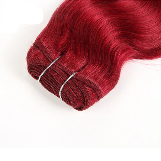 Brazilian Natural Body Wave Remy Human Hair Bundle | Colored #27 #30 #99J Burgundy | 10–22 Inch - view 2