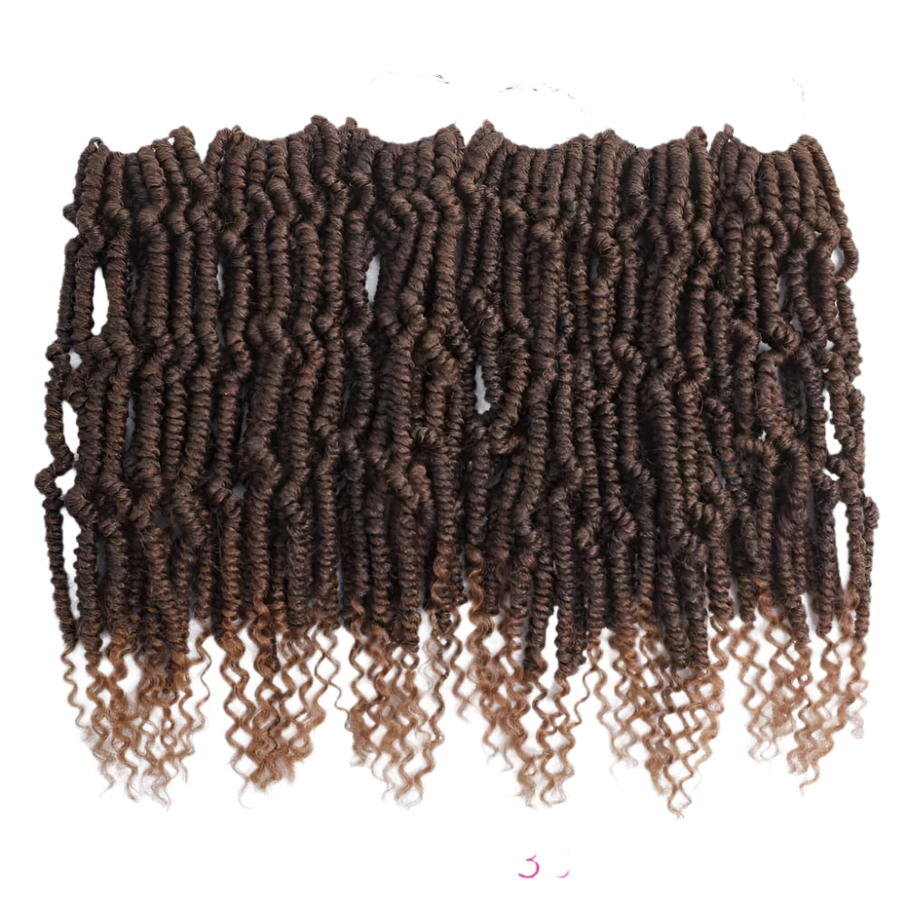 Mirra's Mirror Bomb Twist Crochet Hair - Pre-Looped Passion Twist Braids - 14" Ombre Spring Twist Hair Extensions