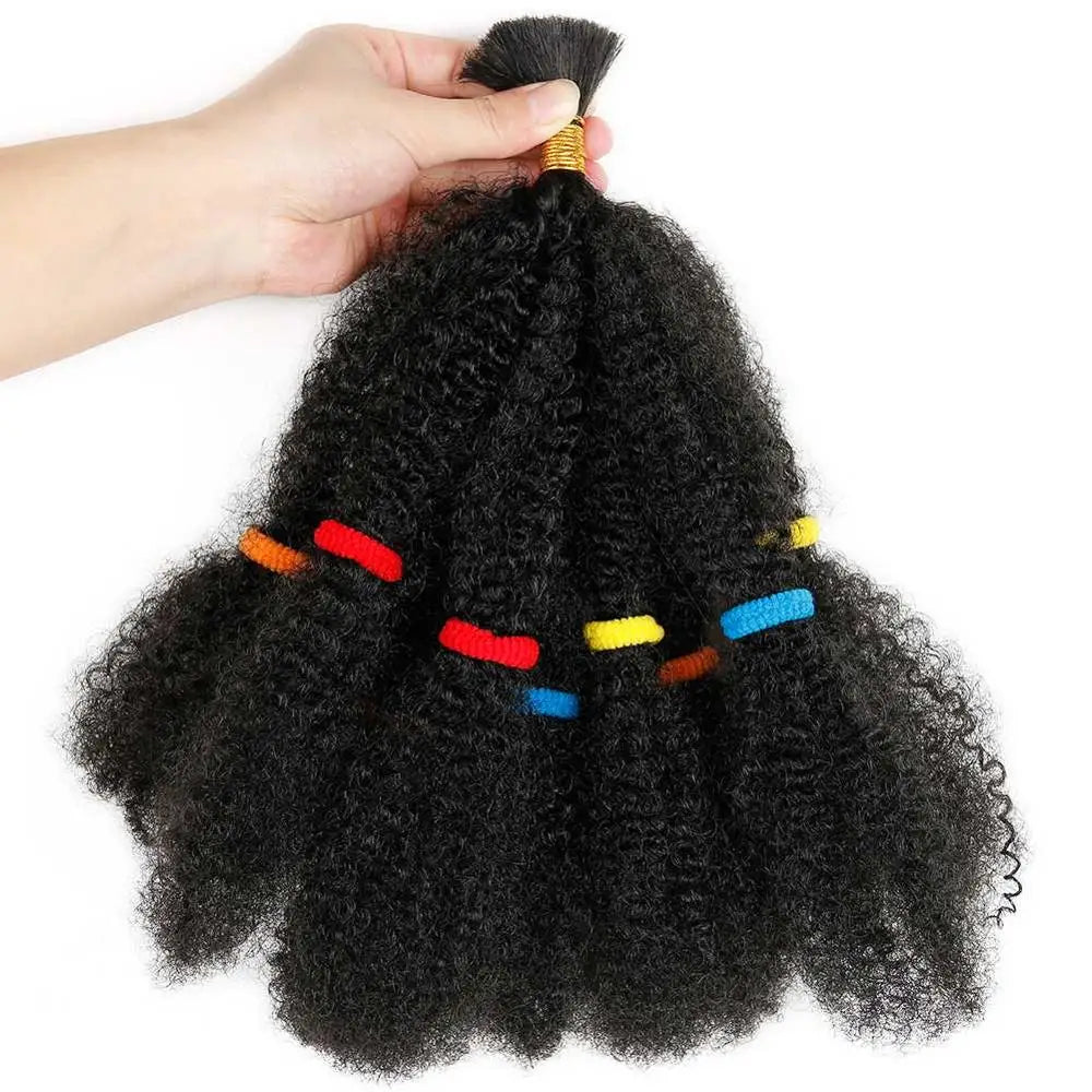 12" Frosted Afro Kinky Bulk Synthetic Hair for Crochet Braids | Short Curly Hair Extensions Luxegan