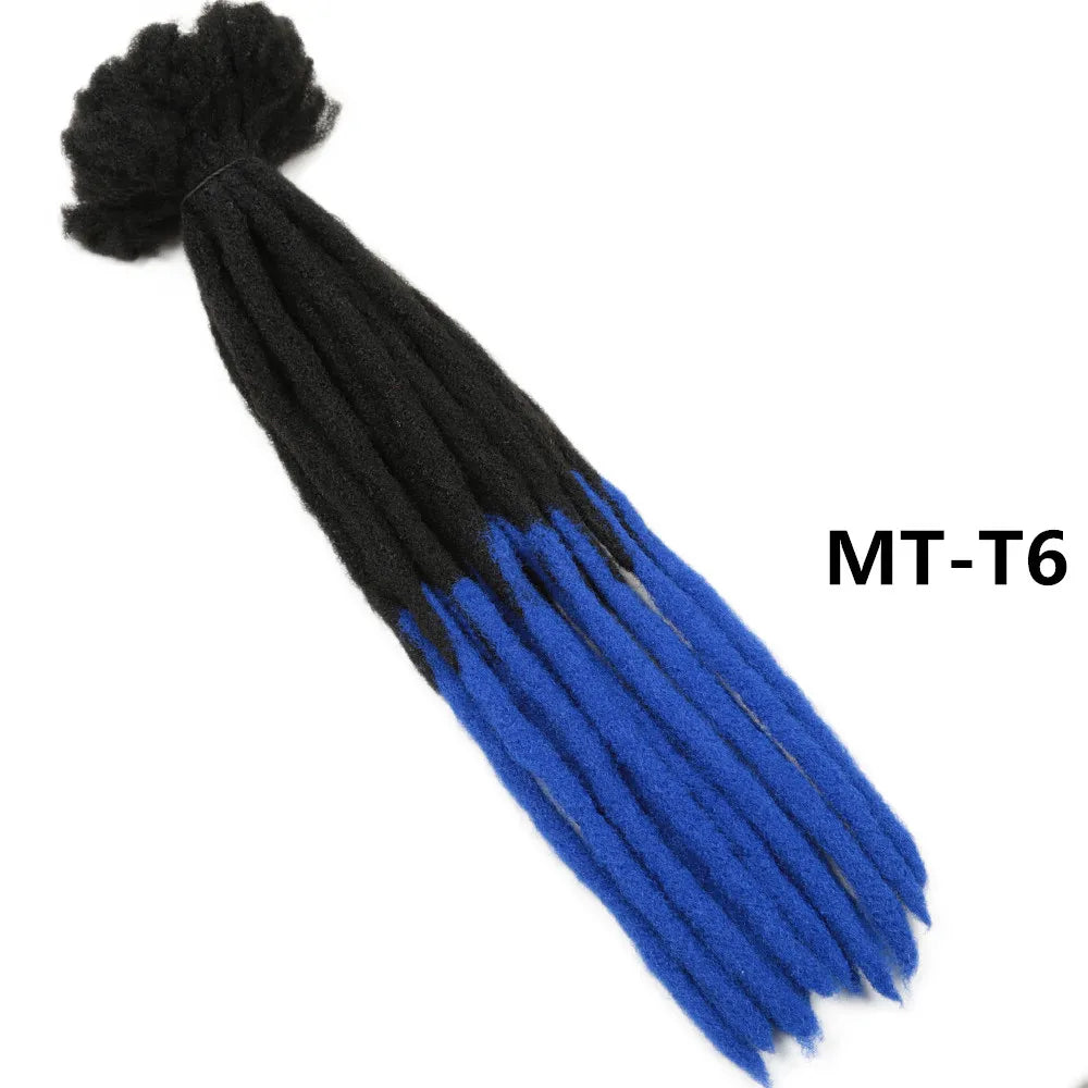 22" Dreadlocks Crochet Hair Braids | Ombre Synthetic Extensions | Reggae & Hip Hop Style Luxegan