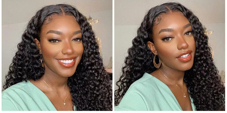 Wear & Go Deep Wave HD Glueless Wig | 6x4 Transparent Lace Peruvian Remy Human Hair (Pre-Plucked & Bleached Knots) Luxegan