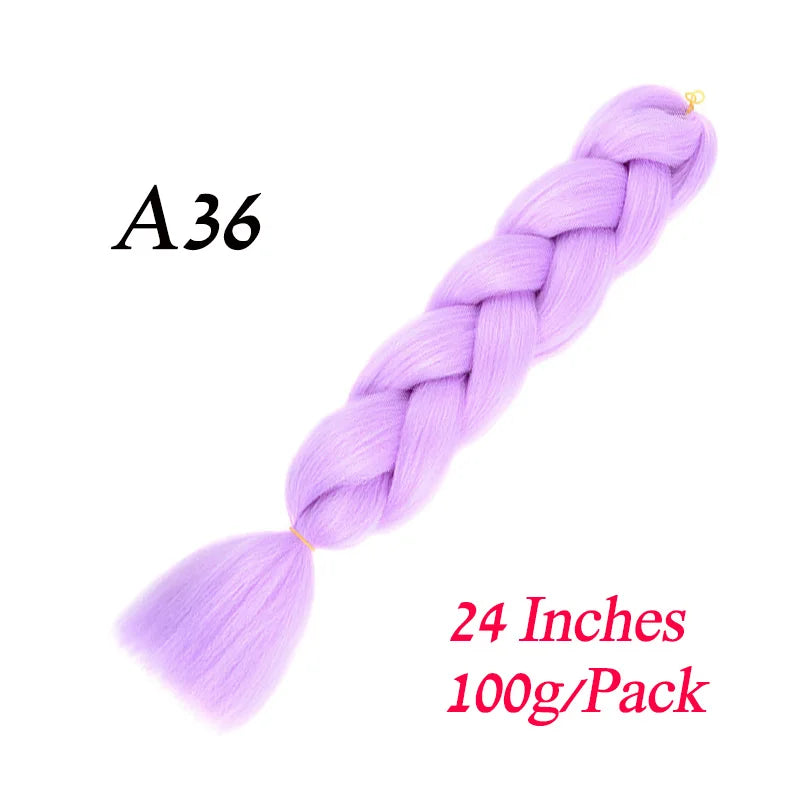 Lihui 24 Inch Pre-Stretched Synthetic Braiding Hair – Kanekalon Jumbo Braid | 100g | 100+ Ombre Colors