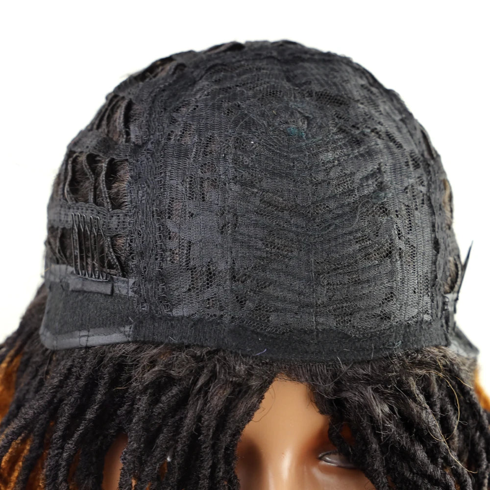 10" Braided Bob Wig | Afro Dreadlock Wig | Curly Ends | Synthetic Crochet Wig | Cosplay