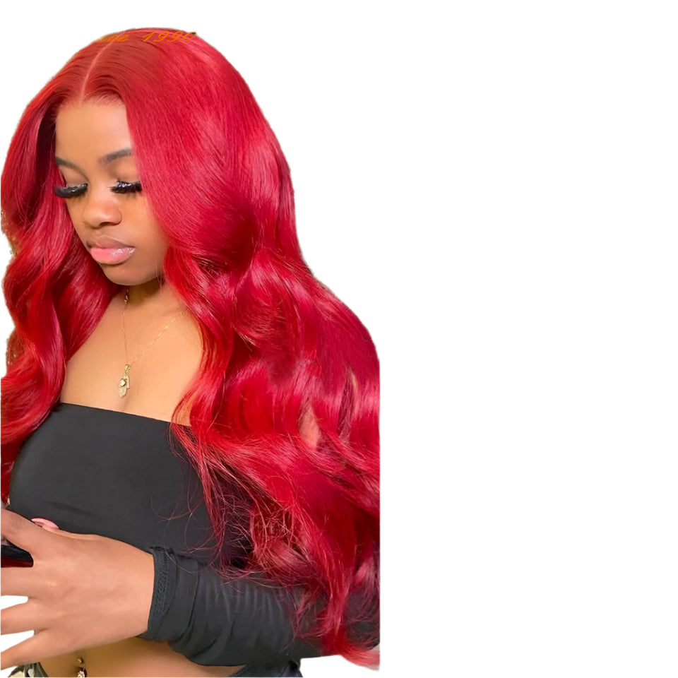 Rebecca Oxblood Red Body Wave Bundles with Closure | 3 Brazilian Remy Human Hair Weave & Closure Set Luxegan