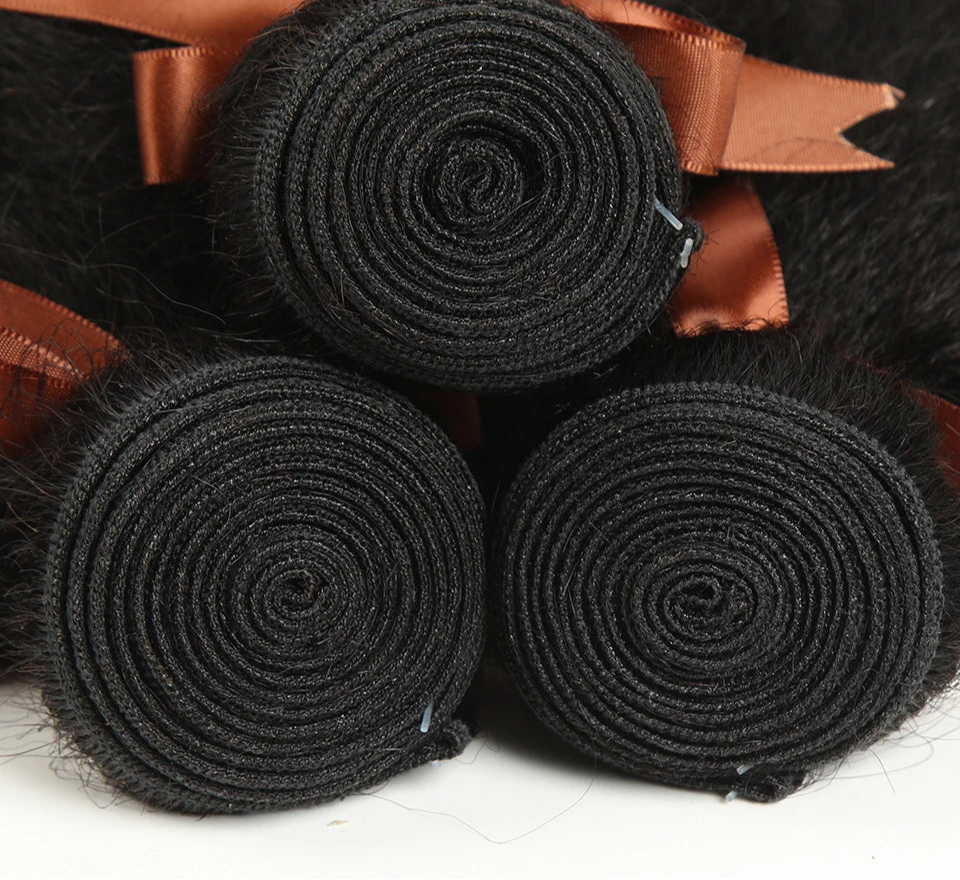 Rebecca Brazilian Yaki Straight Human Hair Extensions | 100% Remy Double Weft Bundles Luxegan