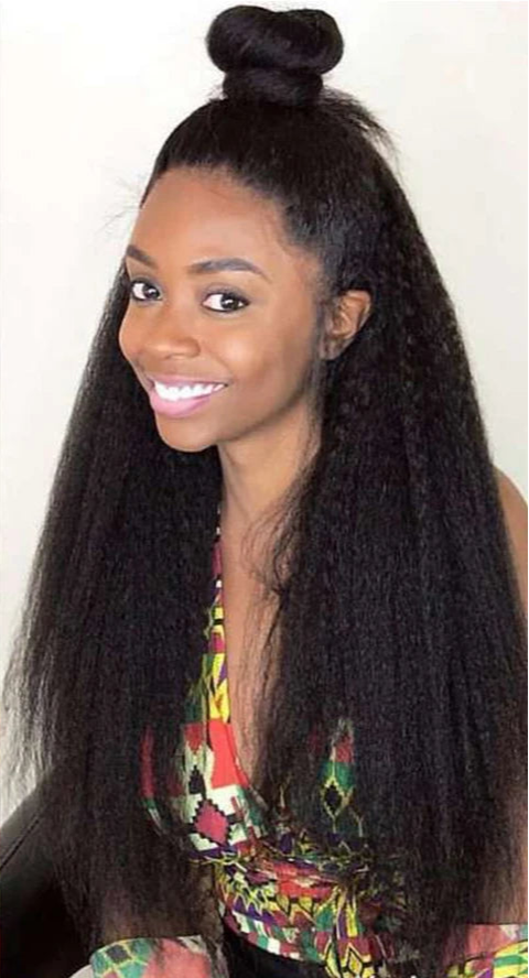 Rebecca Brazilian Yaki Straight Human Hair Extensions | 100% Remy Double Weft Bundles Luxegan