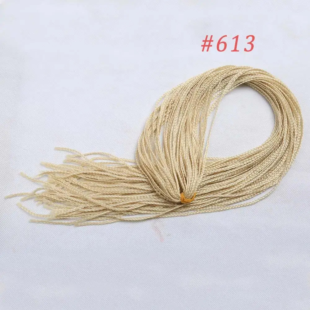 Zizi Box Braids Synthetic Crochet Hair 28in | Thin Box Braids | 22 Colors Luxegan