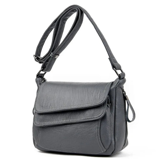 Luxury Designer Genuine Sheepskin Handbag | High-Quality Soft Leather Shoulder Bag | Large Capacity Casual Tote & Messenger Bag | Elegant Multi-Compartment Women's Purse (Model 54022) Luxegan