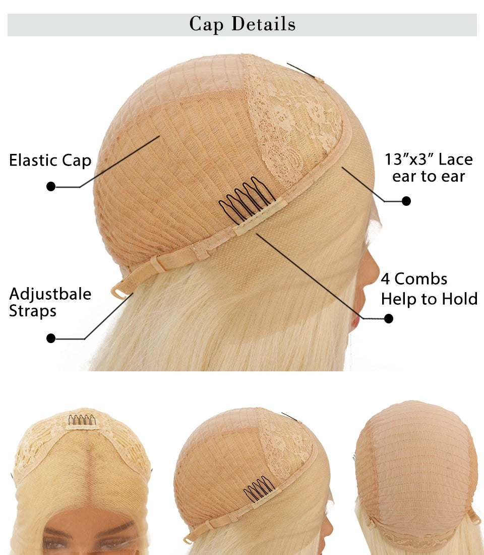 613 Blonde Box Braids Wig | Long Synthetic Lace Front | Heat Resistant | Black Women Luxegan