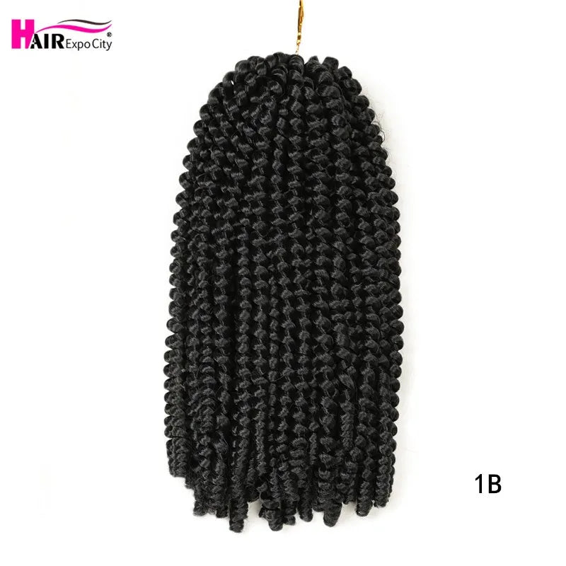 Spring Twist Crochet Hair 12 Inch – Afro Fluffy Synthetic Twist Braids | Ombre & Solid | 25 Colors - view 25