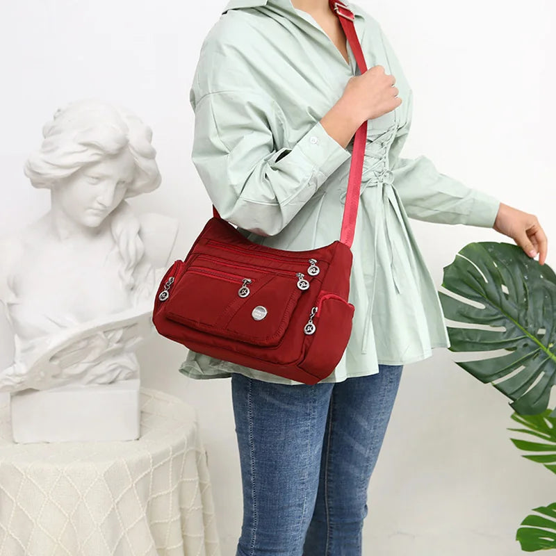 Waterproof Nylon Oxford Crossbody Bag | Large Capacity Handbag Luxegan
