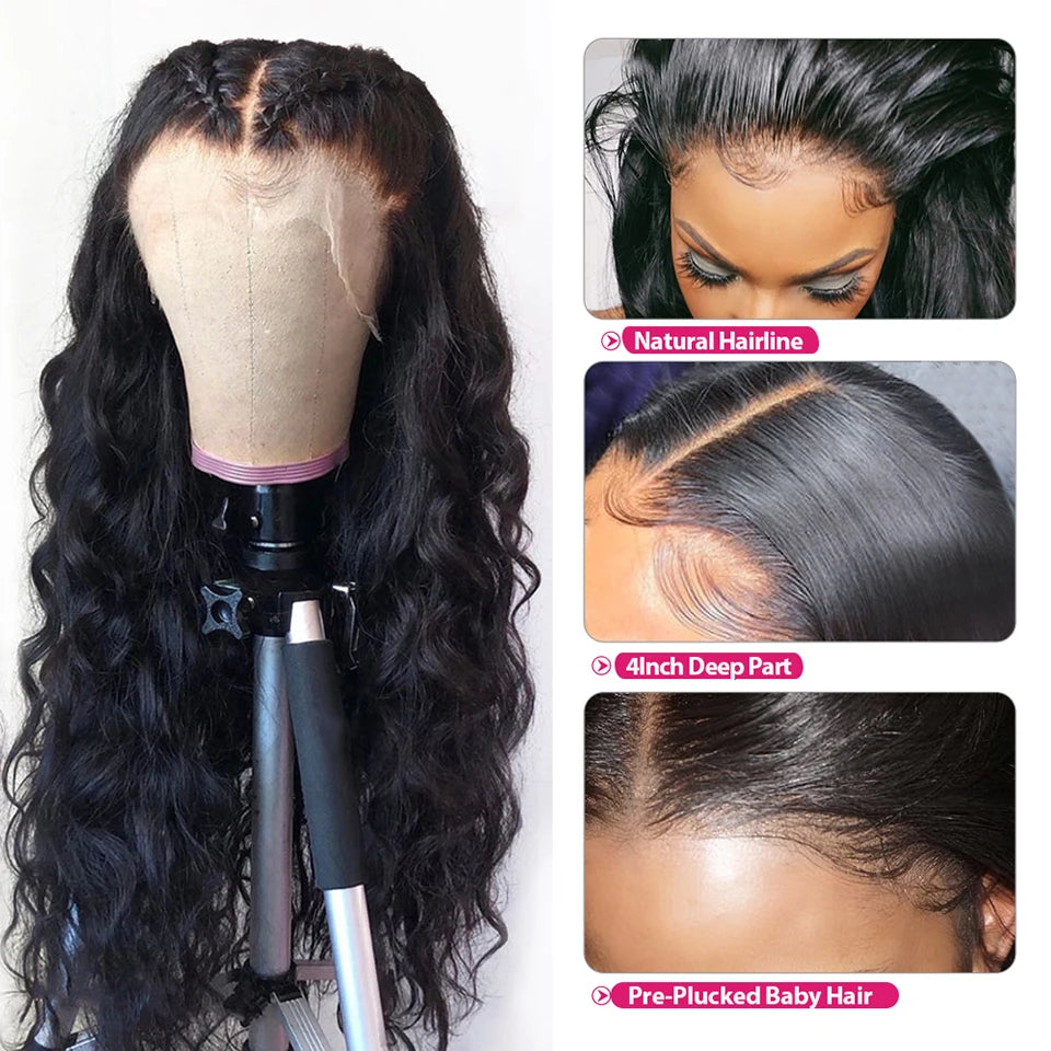 Loose Deep Wave HD Lace Frontal Wig | Pre-Plucked Brazilian Virgin Hair Luxegan