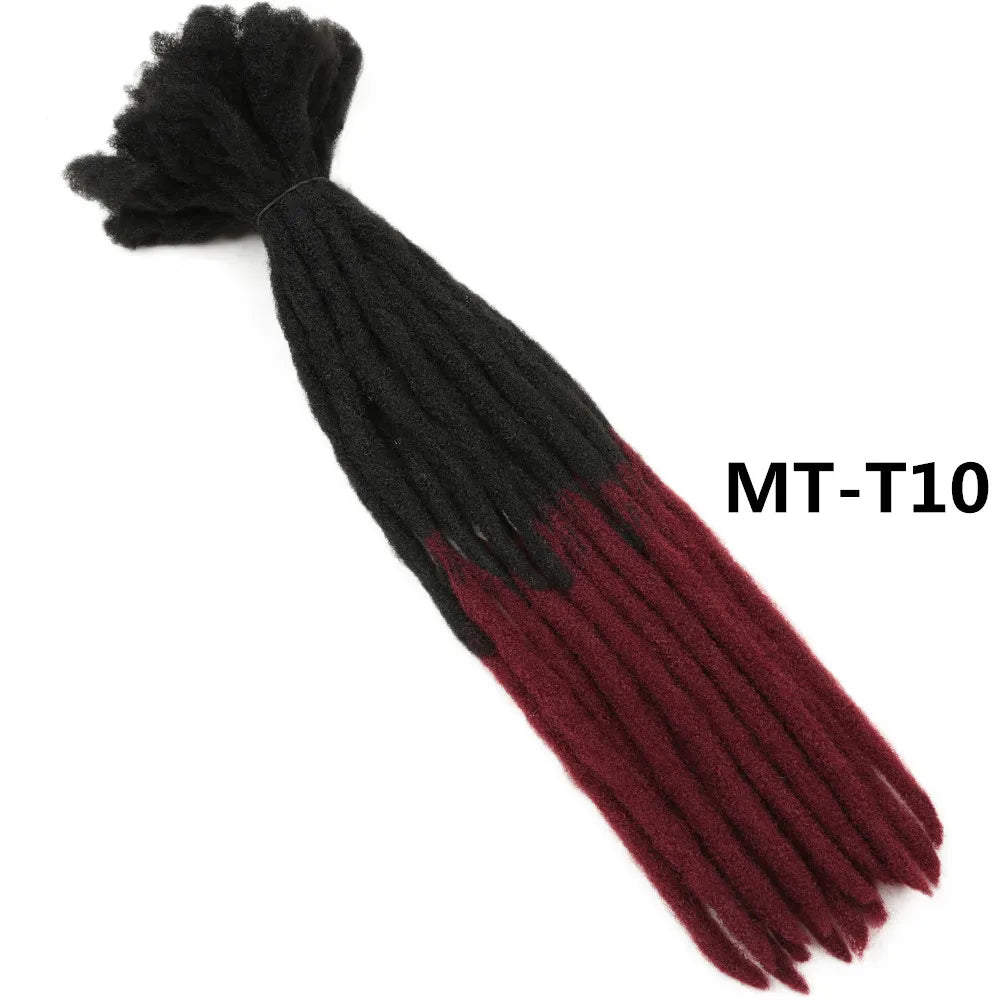 22" Dreadlocks Crochet Hair Braids | Ombre Synthetic Extensions | Reggae & Hip Hop Style Luxegan