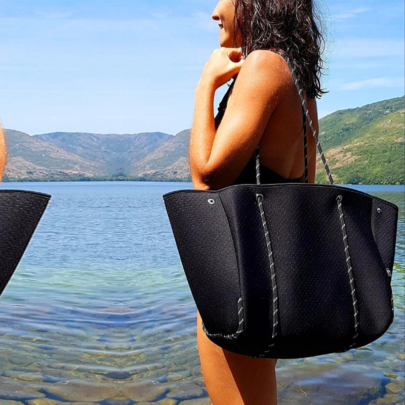 Luxury Lightweight Neoprene Tote | Versatile Shopping Shoulder Bag | Women’s Casual Fashion Crossbody & Handbag Luxegan