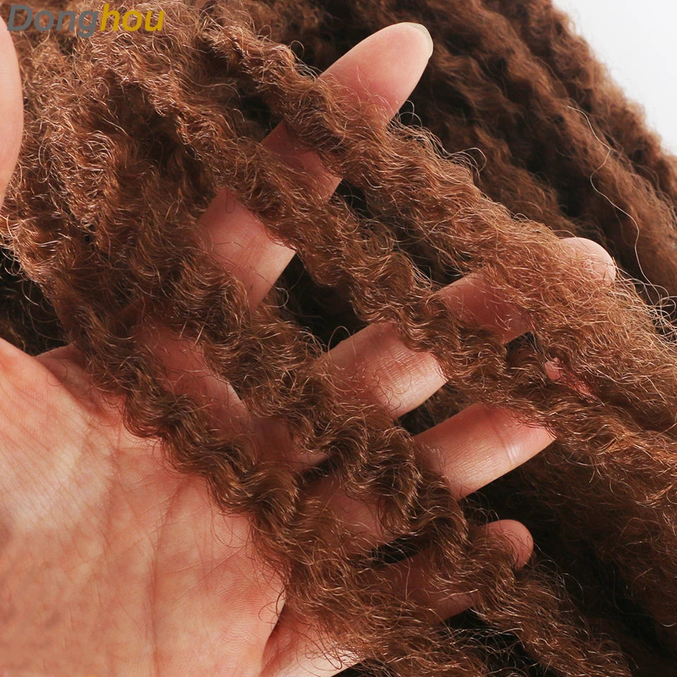 18" Marley Hair for Braids | Afro Kinky Ombre Braiding Hair | Kanekalon Extensions | 30 Strands/Pack Luxegan