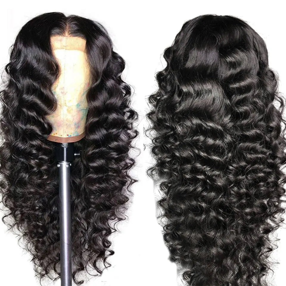 Loose Deep Wave HD Lace Frontal Wig | Pre-Plucked Brazilian Virgin Hair Luxegan