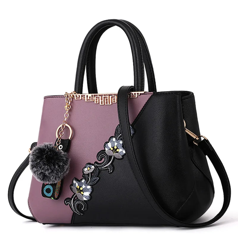 Embroidered Messenger Bags Women Leather Handbags | Bags for Women Sac a Main Ladies Hand Bag Female Hand bag new Luxegan