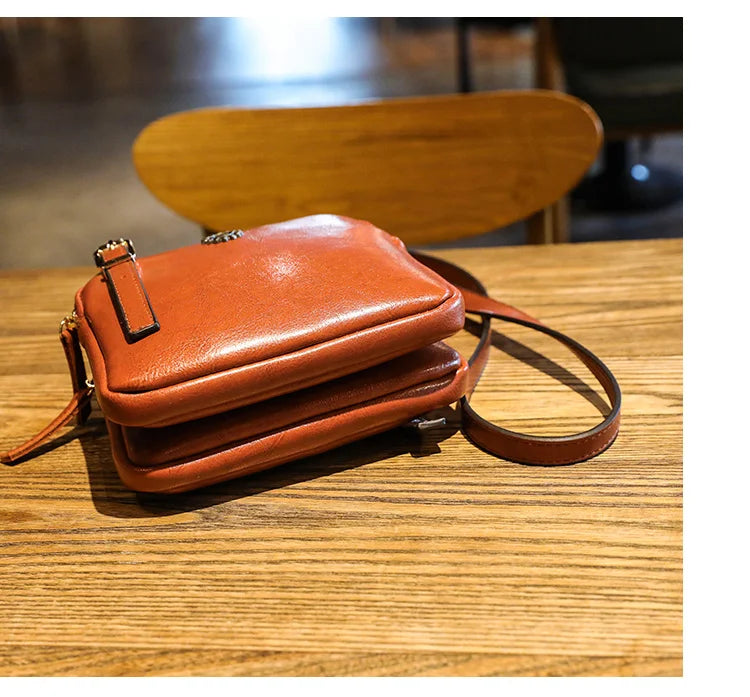 Vintage Style Shoulder Bag | Simple Square Crossbody & Messenger Bag Luxegan