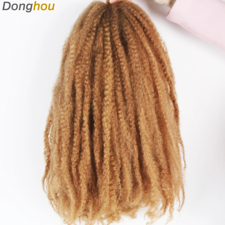 18" Marley Hair for Braids | Afro Kinky Ombre Braiding Hair | Kanekalon Extensions | 30 Strands/Pack Luxegan