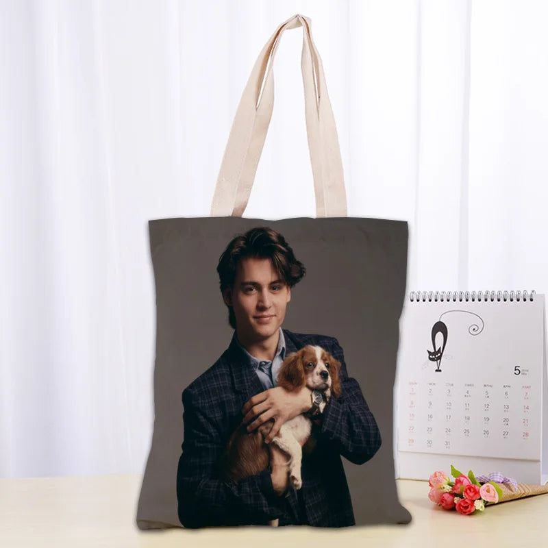 Cotton Canvas Cartoon Tote Bag | Soft Eco-Friendly Foldable Shopper Luxegan