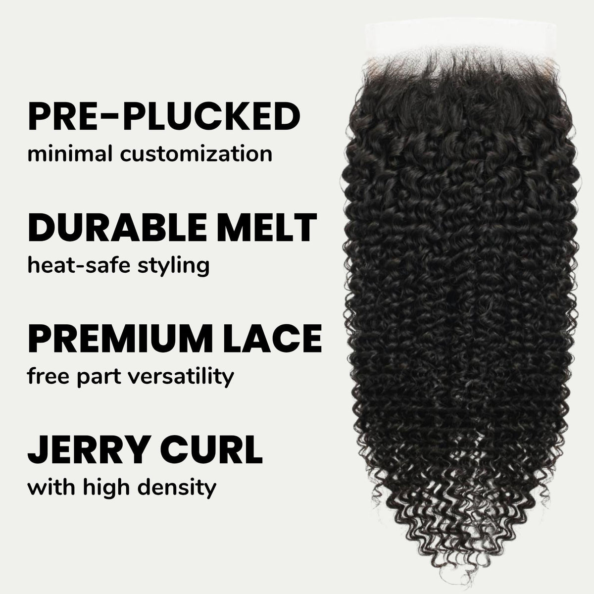 Jerry Curl 5x5 HD Lace Human Hair Closure Luxegan