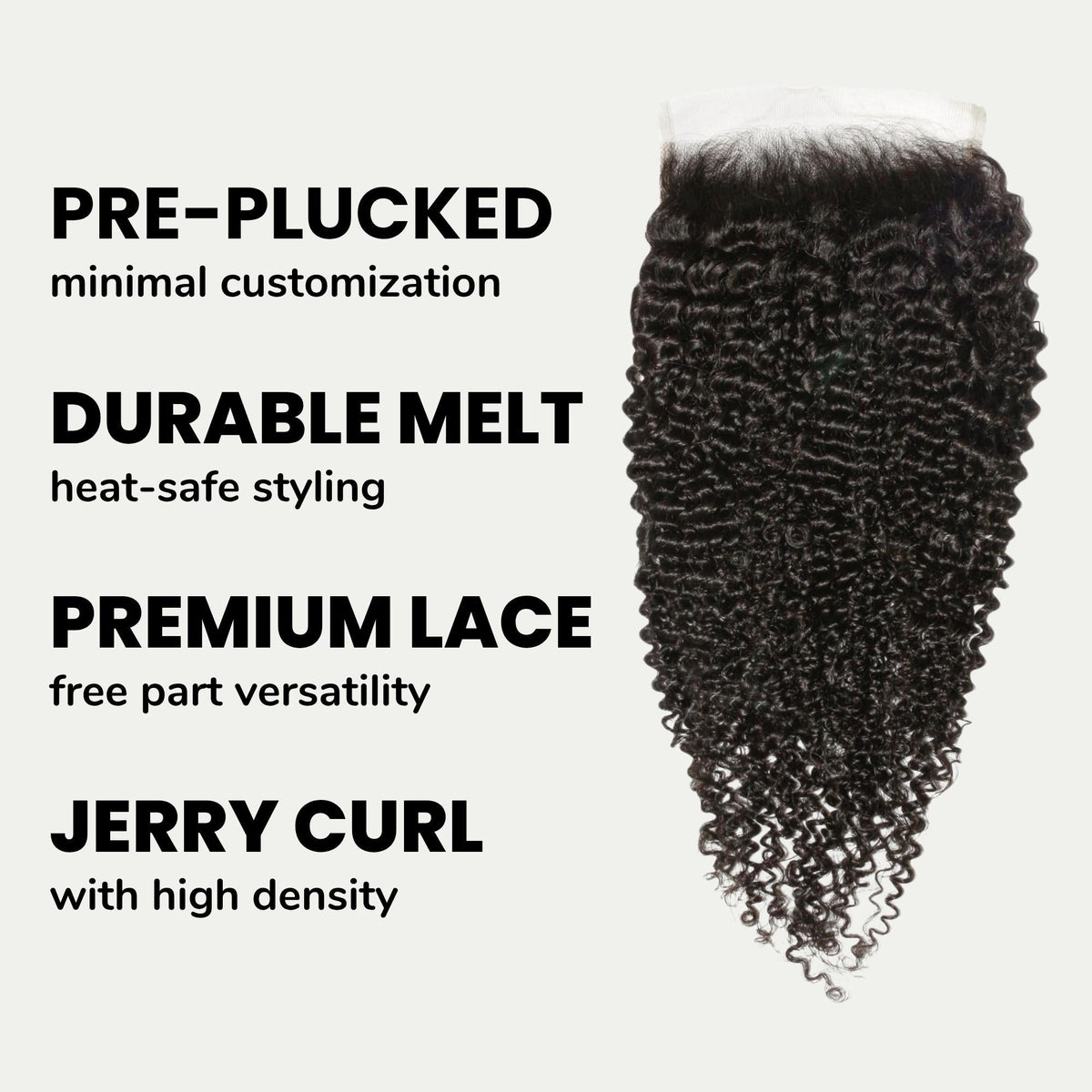 Jerry Curl 6x6 HD Lace Human Hair Closure Luxegan